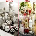 360 Degree Rotating Crystal Jewelry Cosmetic Perfumes Makeup Organizer Display Stand. 