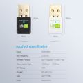 5G Dual-band 600Mbps drive-free WIFI wireless network card USB Ethernet PC adapter wifi LAN receiver. 