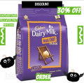 Cadbury Dairy Milk Whole Nut Chocolate 200g -18bars Pouch Imported. 