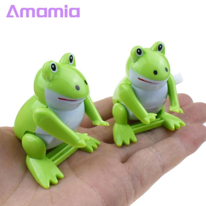 Amamia Clockwork Spring Frog Toy Smooth Kids Adults Backflip Frog Toy