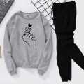 REVIBE - Black Blessed Printed Tracksuit For Girls & Womens. 