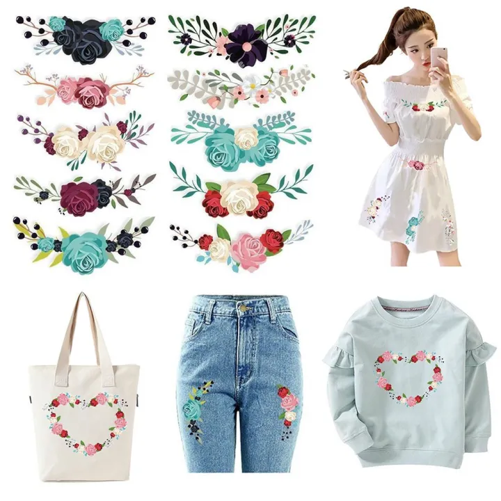 Washable 10 Pieces/Lot for Clothes T-shirt on Clothes Clothes Applique ...