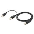 【All Of Me】USB 2.0 Male to USB Standard B Male Y Cable for Printer & Scanner & External Hard Disk. 