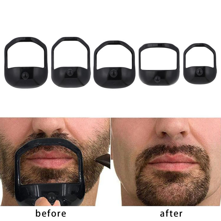 5 Sizes Set of French Beard or Goatee Shaving Template Beard Shaping Tool Trimming Supplies Men Outliner Guide to Shave Goatee