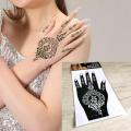 2 pc Henna Hand Mehndi Stencils | Reusable for Women Wedding Flower Glitter Airbrush Stencil Template | Design Mehndi Drawing Pochoir Henne. 