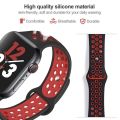 Sport Silicone Breathable hole Band Strap for Apple Watch Series 7 6 SE 5 4 3 2 1 41mm 45mm 38mm 40mm 42mm 44mm. 