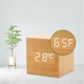 Wooden LED  Digital Alarm Clock. 