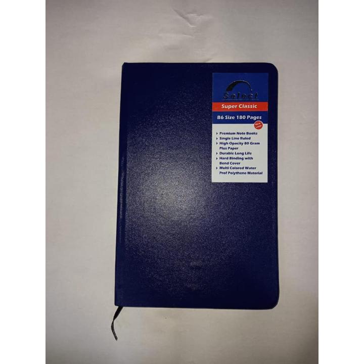 Select super classic Premium Notebook B6 Size 180 Pages