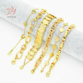 Grace Wholesale Factory Price 18K/24K Gold Plate Watch Bracelet Mens Bracelets Dubai Gold Bracelet. 