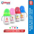 Shield - Glow in the Dark Feeder 260ml with Handle, BPA Free and Anti-Colic Multicolor. 