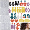 DIY Crystal Glue Drop Epoxy Resin Geometric Earrings Mold Necklace Pendant Silicone Mold Keychain Jewelry Handmade Crafts Making. 