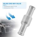 10mm Check Valve Brake Servo Booster No Return Inline One Way Valve Non Return Valve Vacuum Hose Aluminum Valve. 