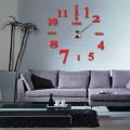 Large DIY Wall Clock 3D Mirror Stickers Mute Living Room Home Office Decoration Clocks. 