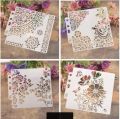 4Pcs/Lot Reusable Circle Edge DIY Layering Stencils Painting Scrapbook Coloring Embossing Album Decorative Card Template. ID 04. 