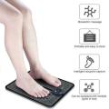 EMS foot massage mat electrical muscle stimulation foot massager foot pad with 6 modes, 9 pain intensity options, to reduce pain, foot massage and care. 