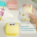 Silicone Bath And Body Shower Brush With Soap Dispenser Baby Bath Scrubber Ultra Soft Silicone Bath & Shower Brush Silicone Body Brush Massage Bath Brush Shower Scrubber SILICONE MASSAGE BATH BRUSH. 