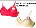 Pack of two women / girls/ ladies padded brazier. 