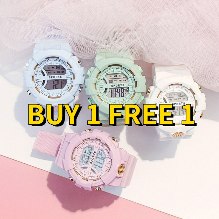 Korean Macaron Color Waterproof Men's Women's Unisex Student Sport Watch
