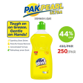PAK-PEARL Ultra Lemon Dishwash 500ml - Yellow. 
