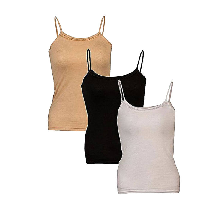 PACK OF 3 COLORS  - MEDIUM Size Camisole / Shameez For GIRLS LENGTH 20  WIDTH 12  SUITABLE FOR GIRLS AGE BETWEEN 8 - 12 YEARS on SALE