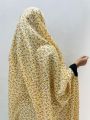Polka Dots Chadar with Sleeves - Prayer / Namaz chadar full hijab. 