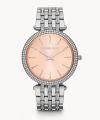 Michael Kors Wrist Watch for Women / Wrist Watch For Girls Quartz Stainless Steel Pink Dial 39mm Watch MK3218. 