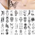 【The road to happiness Store】Waterdichte Tijdelijke Tattoo Vlinder Tiger Feather Ontwerp Tattoo Kinderen Zwart Body Art Nep Tatoeages Mannen. 