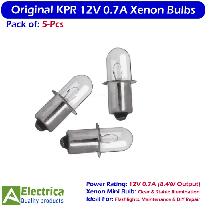 5pcs%20KPR%2012V%200.7A%20OEM%20Xenon%20Flashlight%20Bulb,%20Original%20KPR%200IGAWA%20XPR12%20Miniature%20Replacement%20for%20Work%20Lights%20and%20Emergency%20Lamps%20by%20Electrica%20-%20Image%203
