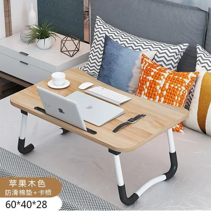 Wooden%20Gaming%20Laptop%20Table%20For%20Bed%20Foldable%20Stand%20Ergonomic%20Portable%20Drawing%20Notebook%20Reading%20Food%20Breakfast%20Serving%20With%20Inbuild%20Tablet%20And%20Cup%20Holder%20Slots%20Couch%20-%20Image%204