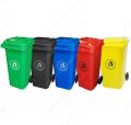 Outdoor Garbage Bin with Wheels - 240 Liters - Wheeled Waste Trash Can - Outdoor Wheeled Dustbin - Heavy Duty. 