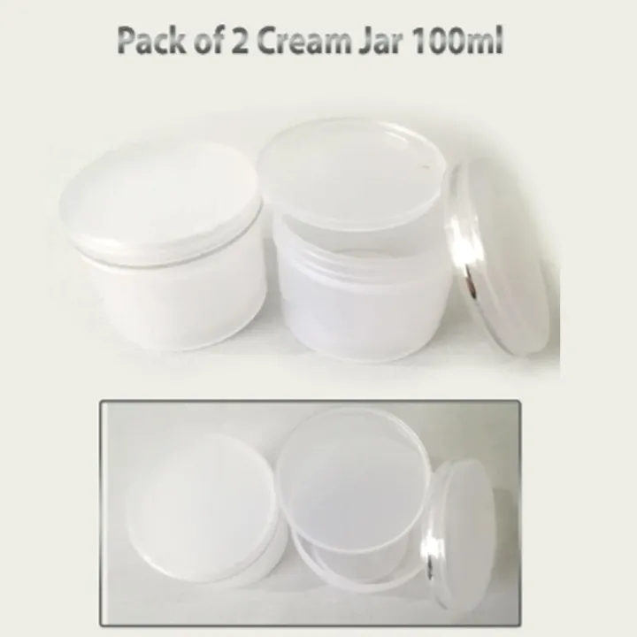 pack%20of%202%20Empty%20Cosmetic%20Containers%20Cream%20Pot%20Jar%20Refillable%20plastic%20100ML%20-%20Image%202
