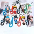 New One Piece Keychain Luffy Zoro Usopp Nami Skull Anime Action Figures PVC Toys Keyring keychain Pendant Kids Birthday GiftsBasketball. 