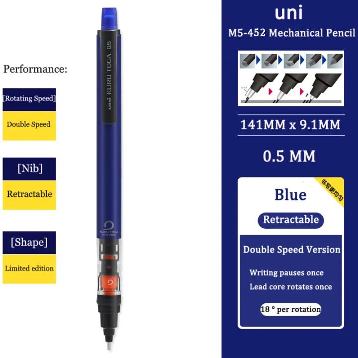 UNI%20Kuru%20Toga%20Mechanical%20Pencil%20M5-452%20Pencil%200.5mm%20-%20Image%203