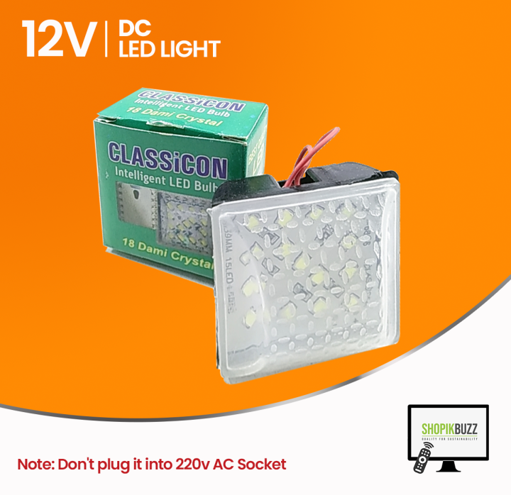 12v LED Light DC 18-SMD Panel With Case| Shopikbuzz