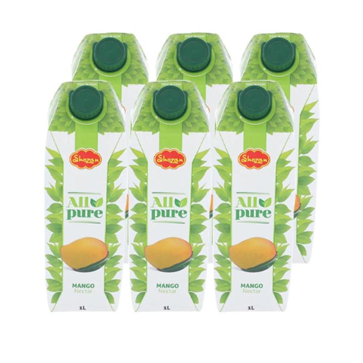 SHEZAN ALL PURE JUICE MANGO 1 LTR-  12 pack CARTON