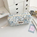 Bow Decorated Pencil Case Stylish Storage Bag Pen Case for Students School Office Travel Daily Use. 