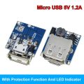 Type-C / Micro USB 5V 1A 2A Boost Converter Step-Up Power Module Mobile Power Bank Accessories With Protection LED Indicator. 