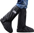 1 pair Black Waterproof Rain Boot Shoe Cover with reflector. 