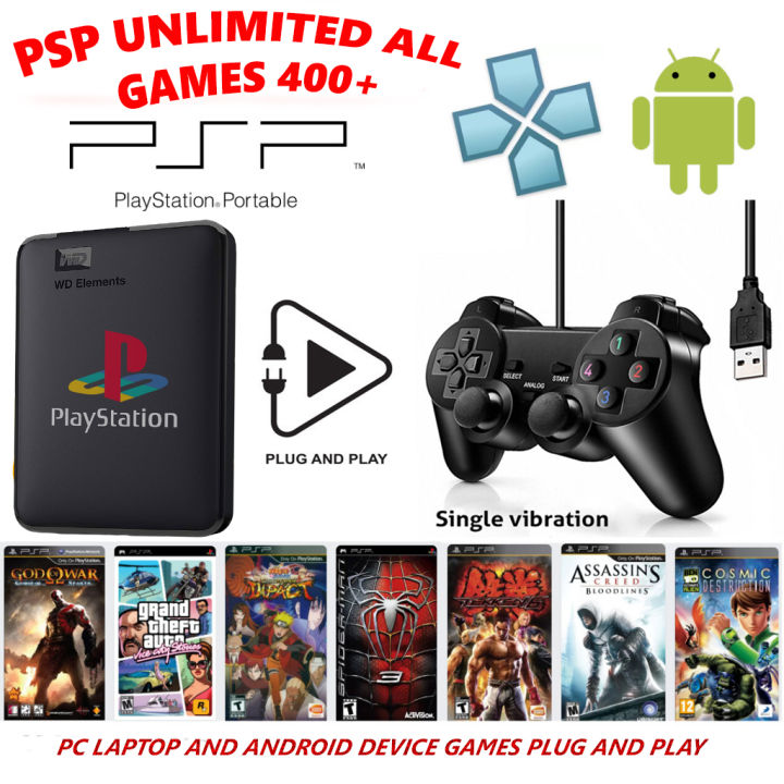 PSP UNLIMITED GAMES PC AND ANDROID BOX 400+ GAMES PLUG AND PLAY