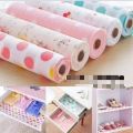 Non Adhesive Shelf Paper Drawer Liner, Lovely Dot Pattern Non-Slip Waterproof Kitchen Shelf Lining Paper Roll for Drawer Table Kitchen Cabinets Pantry. 