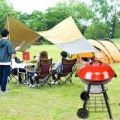 22 Inch BBQ Charcoal Grill Round Kettle - Barbecue Grill With Lid and Wheels. 
