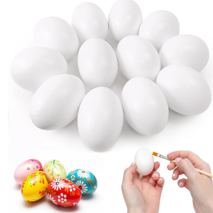 Realistic artificial eggs Fake Chicken Eggs - Real-Look Eggs for Crafts, Displays, or Poultry Use - Egg toys