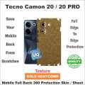 TECNO CAMON 20 / 20 PRO full Back 360 Protection skin wrap / protection sheet with camera and 4 sides protection top quality. 