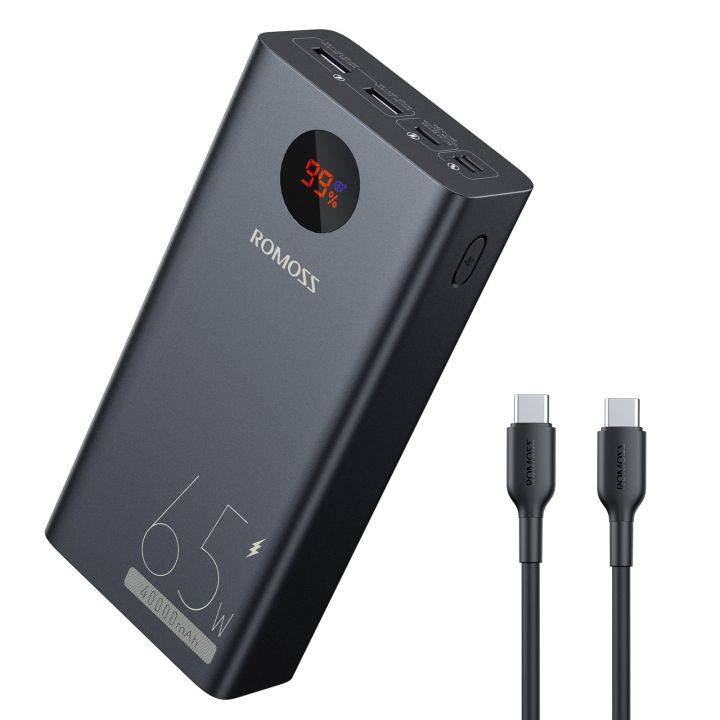 Romoss Power Bank 40000 mAh 65W PD Fast Charging Laptop Charging Power Bank For Mobile Phone & Laptop