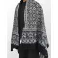 Pure Cotton Black Sindhi Ajrak Chadder / Shawl for Men and Women. 