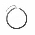 Retro black stone necklace men fashion brand INS wholesale fashion accessories do not fade for the right couple. 