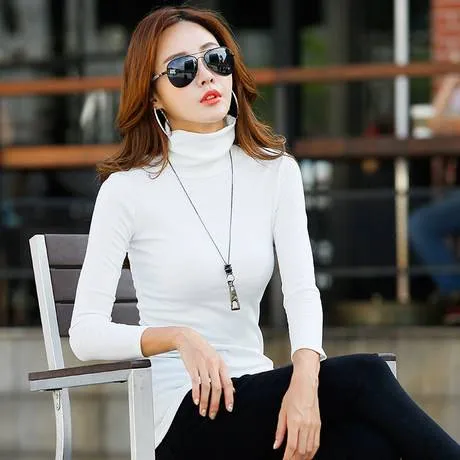 Ladies%20Premium%20High%20Neck%20Full%20Sleeve%20Pullover%20Stretchable%20%20Cotton%20&%20Lycra%20Turtleneck%20Tops%20Sweatshirt%20-%20Image%202