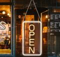 Customized Open LED Neon Sign For Business, Store, Cafe, Bar, Hotel & Shops - 14"x8". 