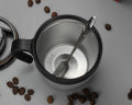 Coffee Travel Cup / Mug With Lid Spoon (Stainless Steel) BORREY Coffee Mugs Creative  Coffee Mug Warmer With Handle Metal Tea Cup 300-ml. 