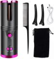 Cordless Hair Curler, Automatic Hair Curling Iron, Heatless Hair Rotating Curler with 3 Temperature & Timer Settings, Portable Rechargeable Rotating Ceramic Curling Fast Heating. 